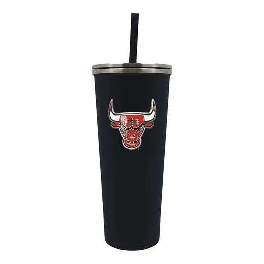 Chicago Bulls 24oz Skinny Tumbler - front view