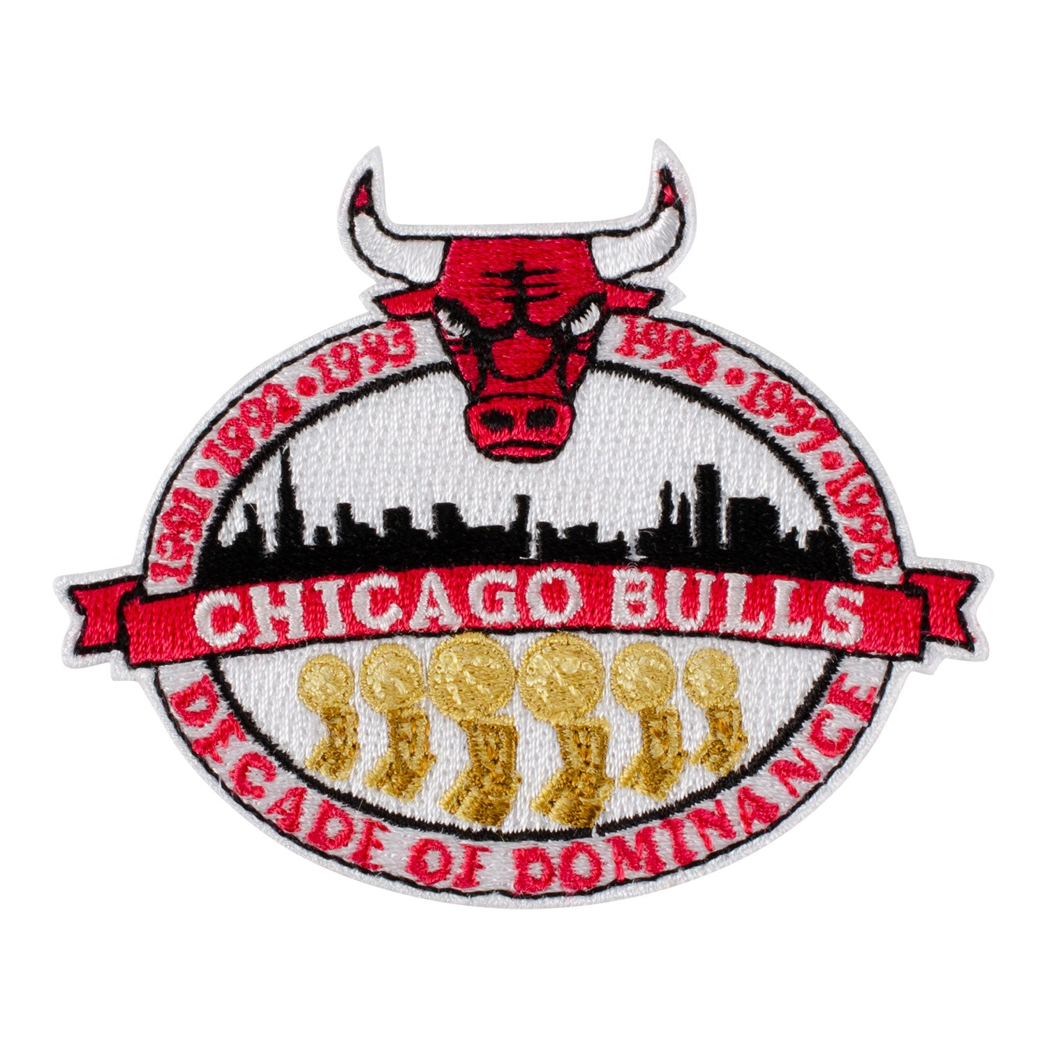 Chicago Bulls Decade of Dominance Emblem - front view