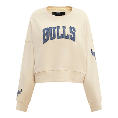 Ladies Chicago Bulls Pro Standard Varsity Blue Crewneck Sweatshirt - front view