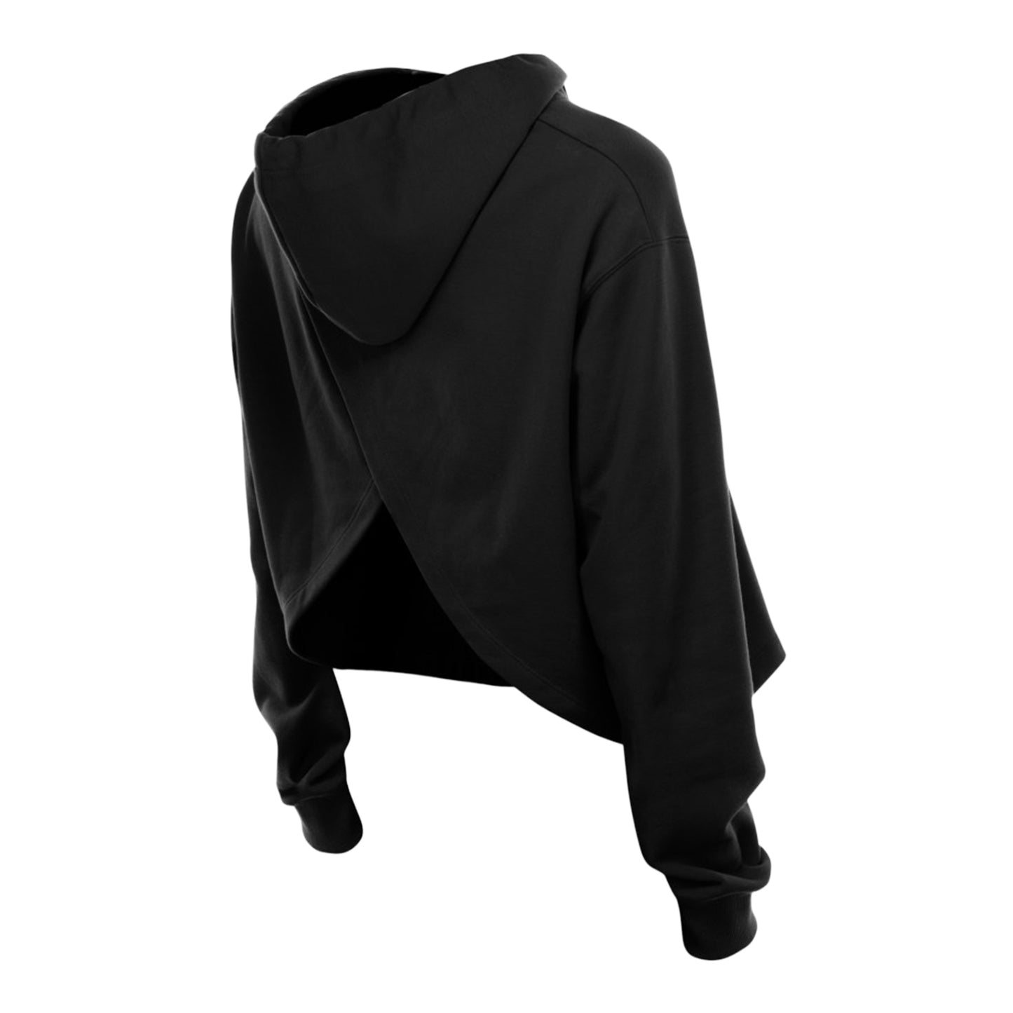 Ladies Chicago Bulls New Era Glam Applique Hooded Sweatshirt in Black - Back Right View