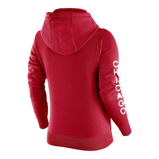 LADIES 2023-24 CHICAGO BULLS CITY EDITION NIKE CLUB FLEECE HOODED SWEATSHIRT - front view
