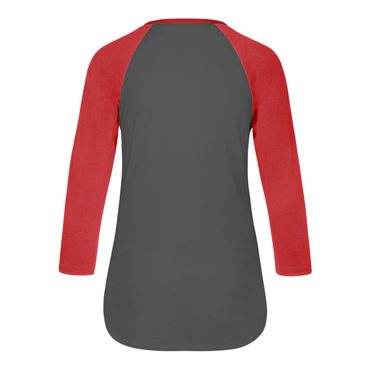 Ladies Chicago Bulls 47 Brand Submarine Raglan Long Sleeve T-Shirt - front view