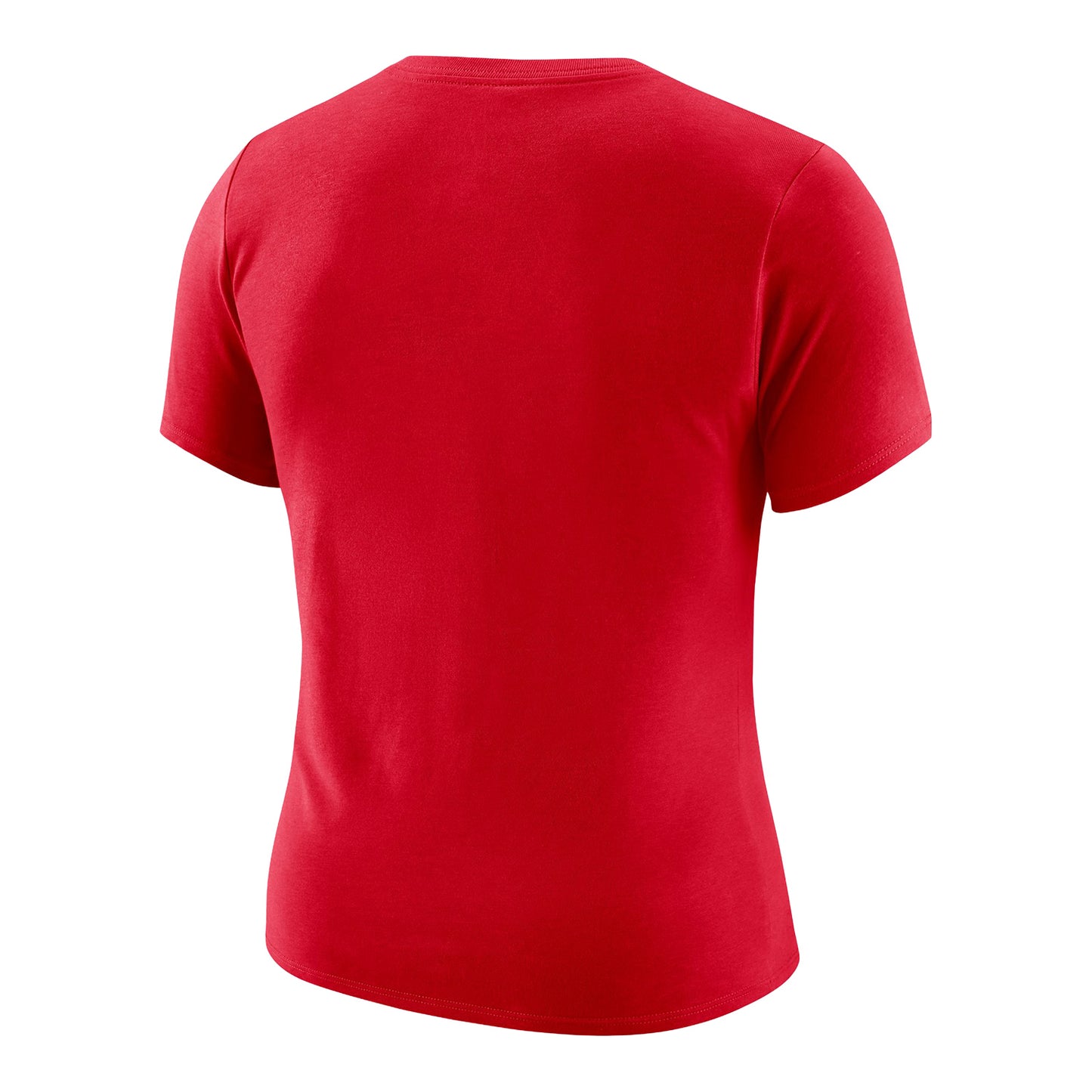Ladies Chicago Bulls Nike Modern Crop T-Shirt in Red - Back View