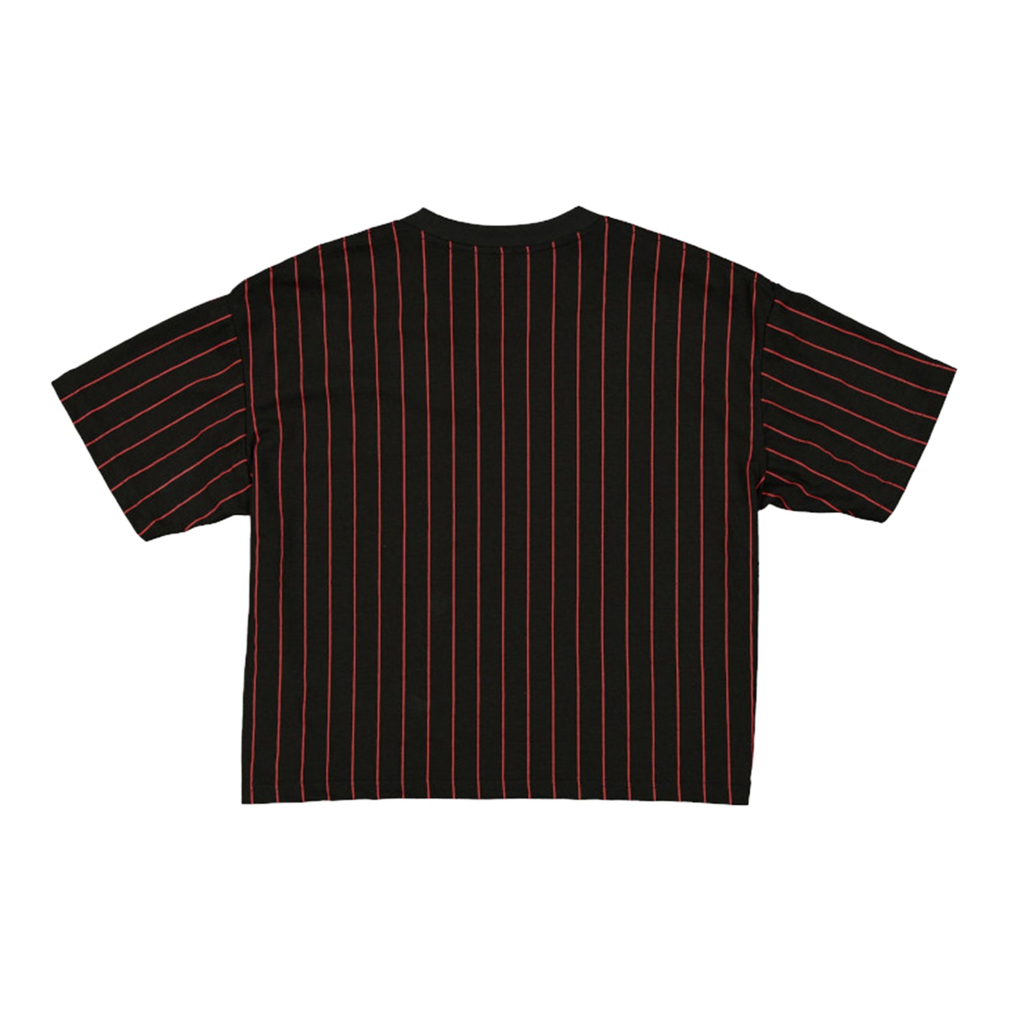 Ladies Chicago Bulls New Era Pinstriped T-Shirt - Back View