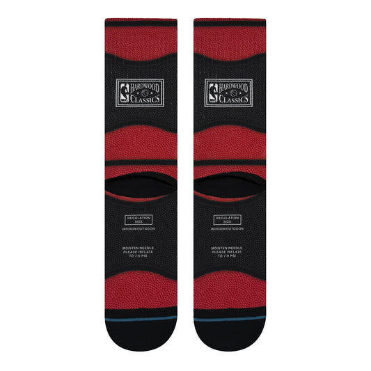 Chicago Bulls Stance Hardwood Classic Mini Ball Socks In Black - Front Left View