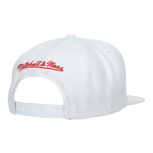 Chicago Bulls '91 Champs M&N Snapback in white - front view