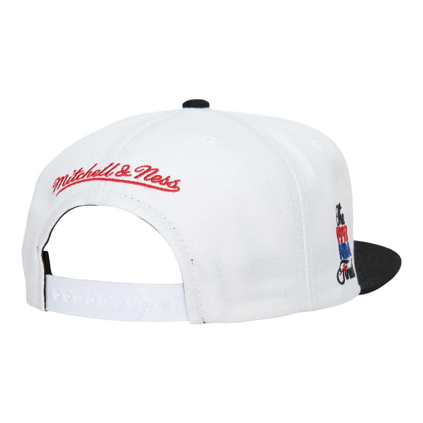 Chicago Bulls 3x Champ M&N Snapback in white - back view