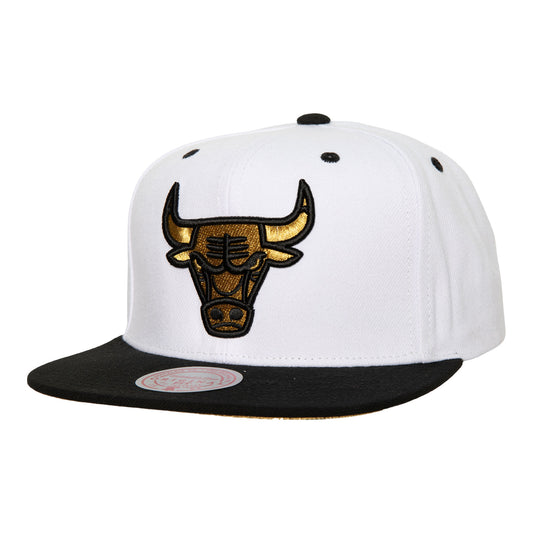 Chicago Bulls M&N MVP Snapback in white - front view