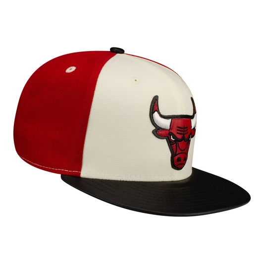 Chicago Bulls New Era Tri-Color Snapback - front view