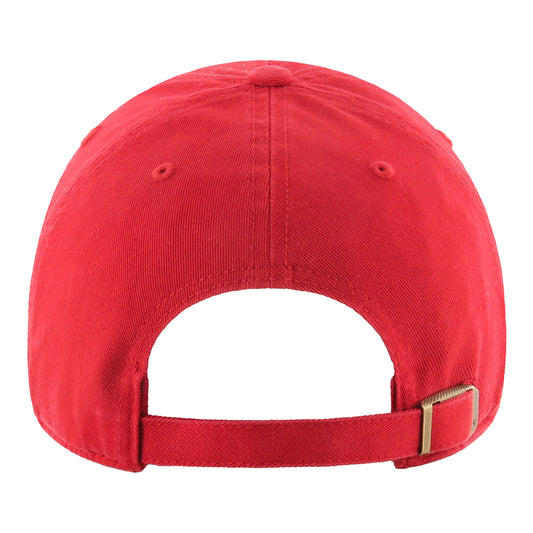 Chicago Bulls '47 Brand Clean Up Bulls Script Adjustable Hat In Red - Front View