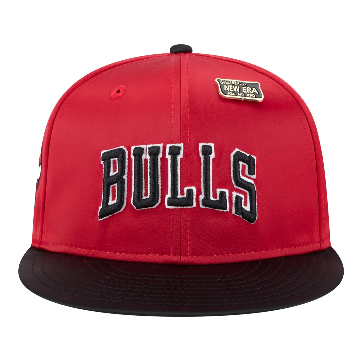 Chicago Bulls New Era 59Fifty Satin Two-Tone Fitted with Pin - Front View
