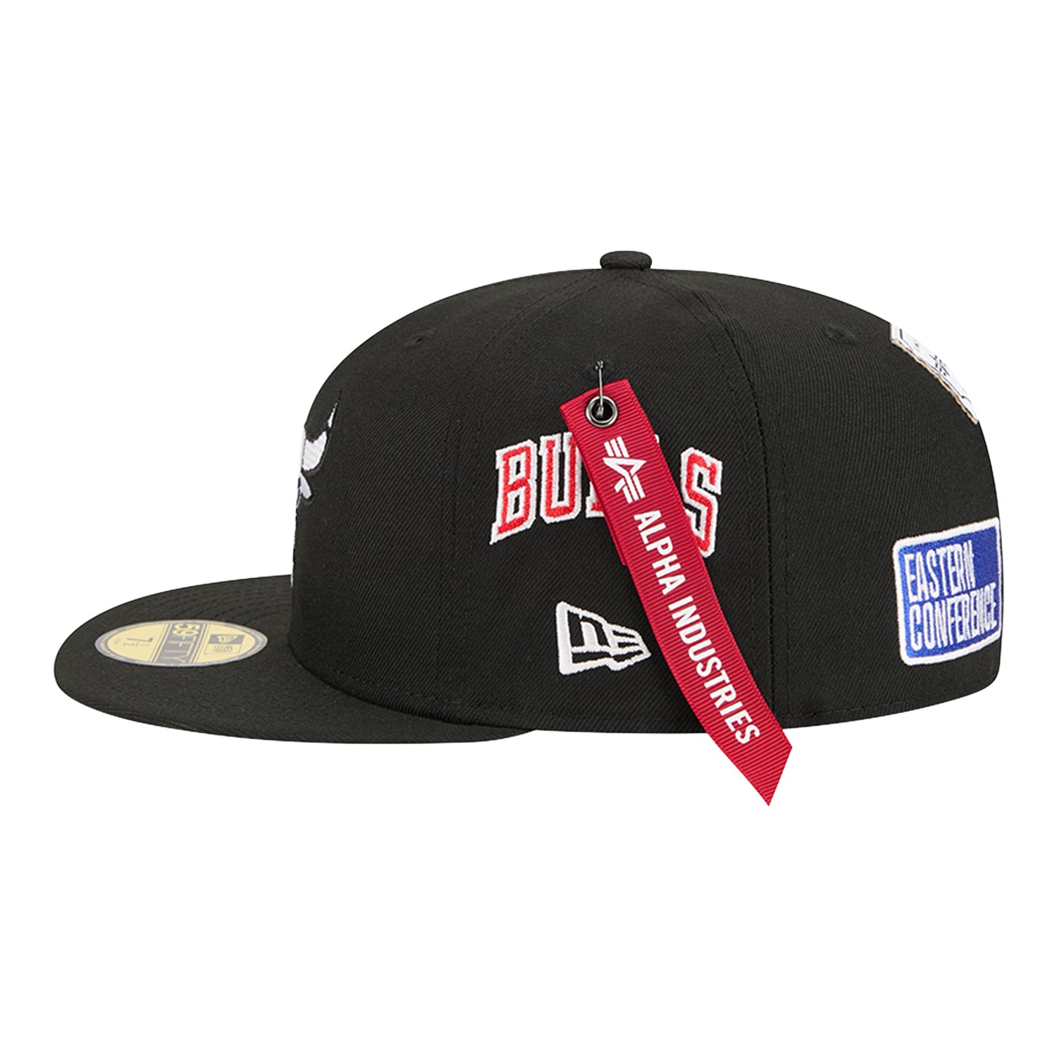 Chicago Bulls New Era Alpha Industries 5950 Fitted Hat - Side View
