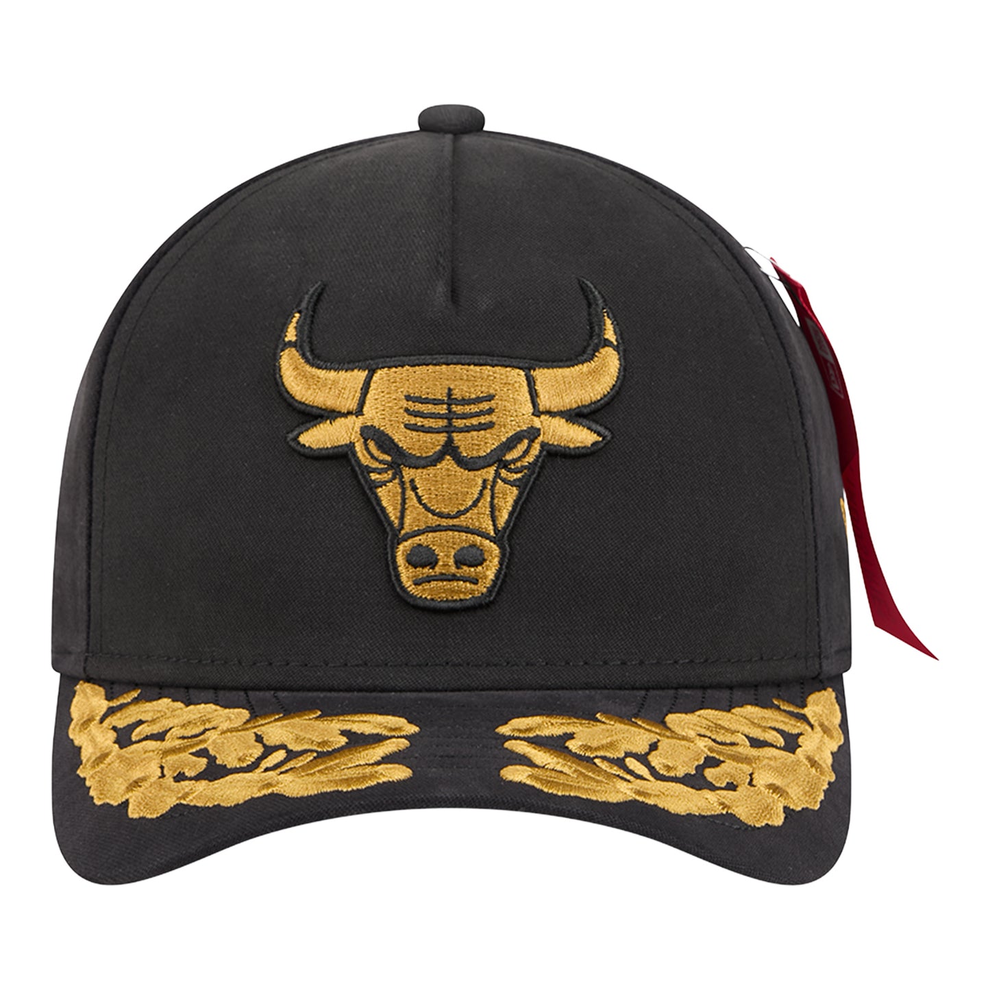 Chicago Bulls New Era Alpha Industries 940MC Snapback in Black - Front View