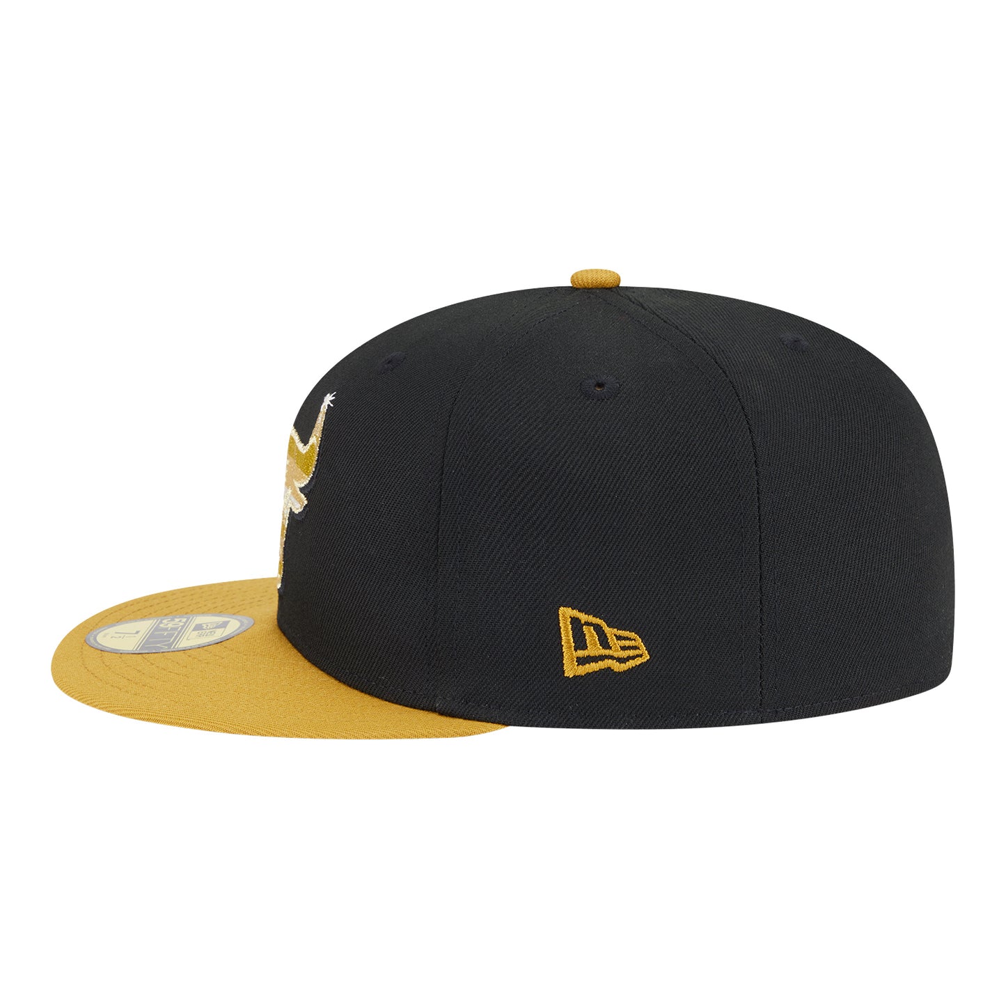 Chicago Bulls New Era Gold 5950 Day Hat - Left Side View