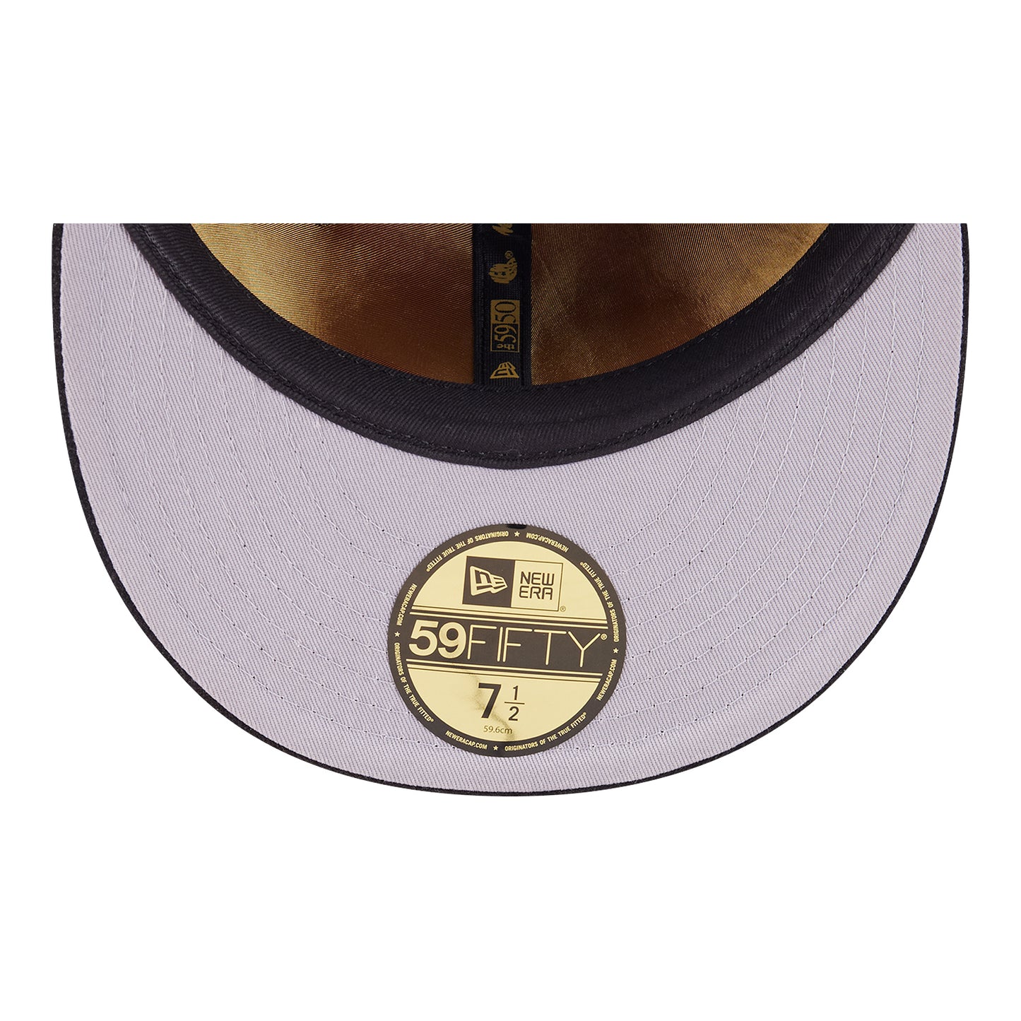 Chicago Bulls New Era Satin 5950 Day Hat in Black - Undebrim View