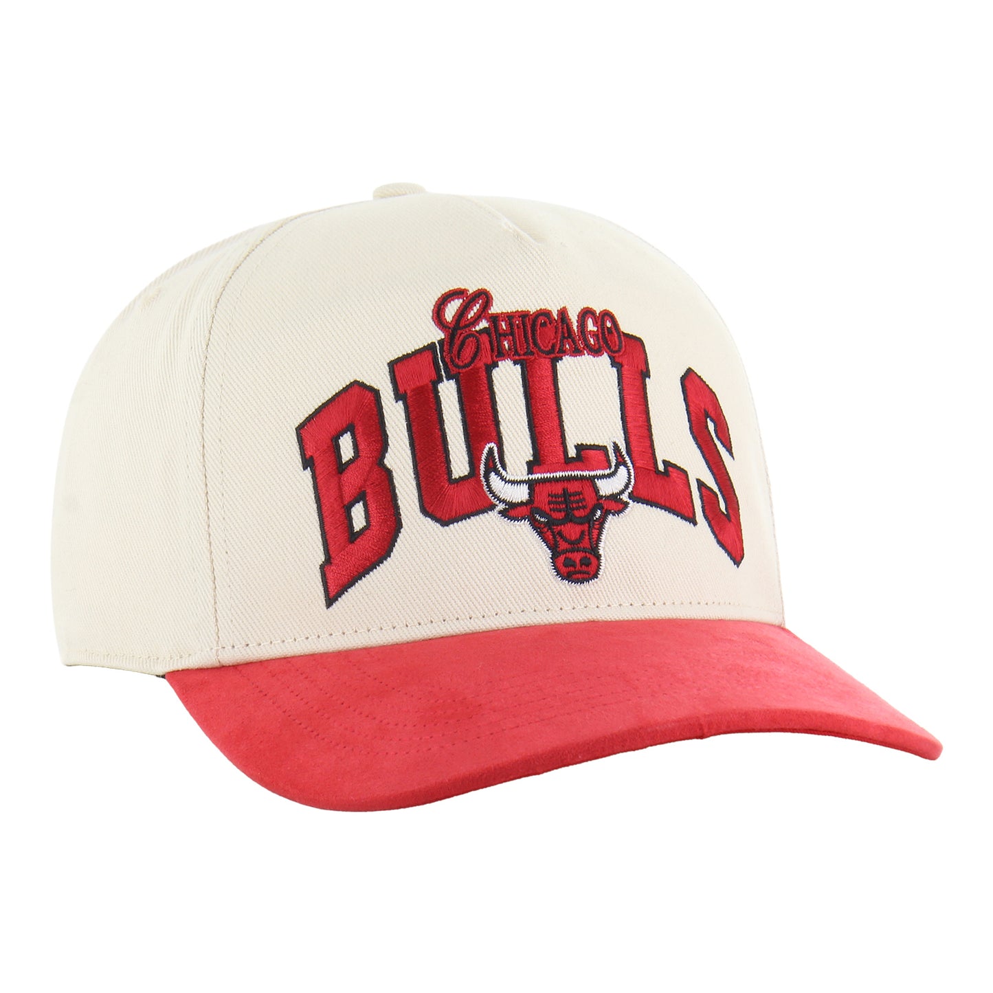 Chicago Bulls 47 Brand Inbounds Hook Hitch Snapback in White - Front Right View