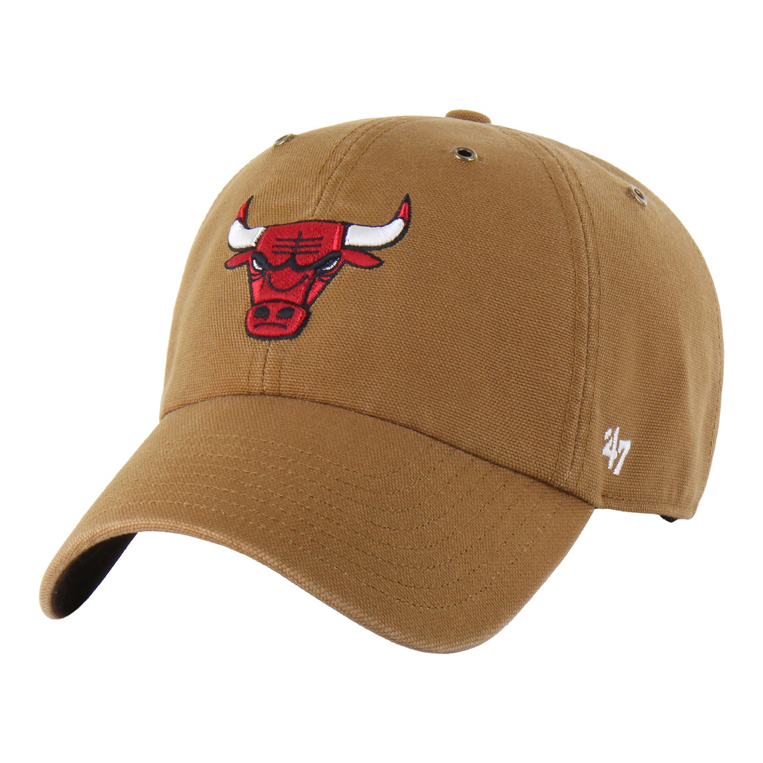 Chicago Bulls 47 Brand Carhartt Clean Up Hat in Brown - Front Left View
