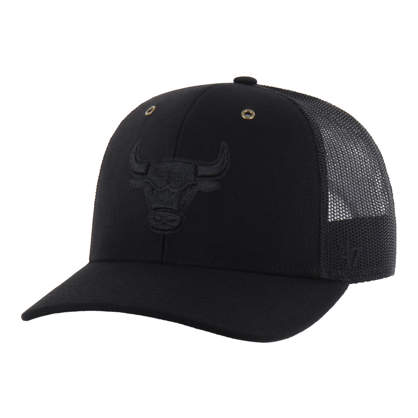 Chicago Bulls 47 Brand Carhartt Black Trucker Hat in Black - Front Left View
