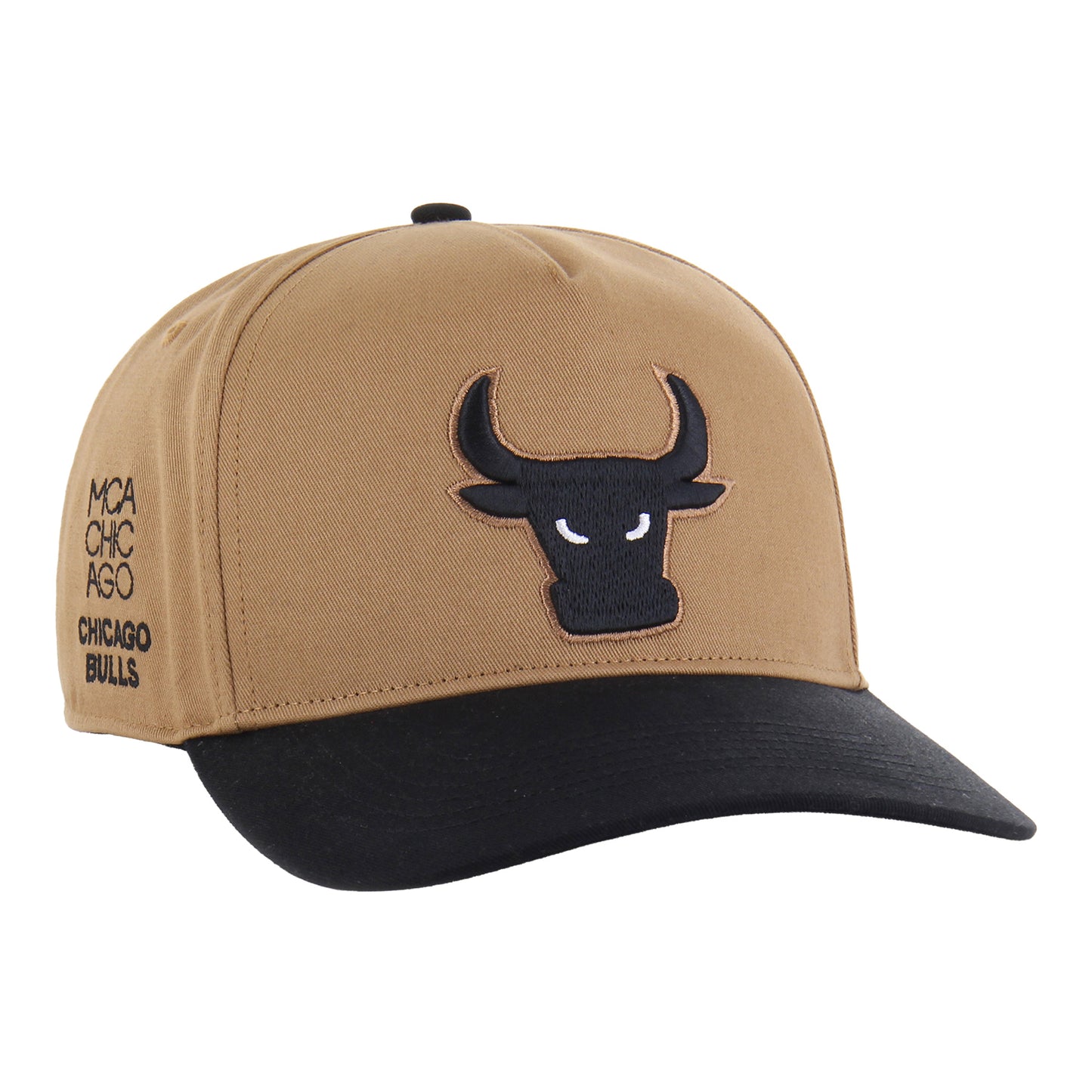 Chicago Bulls x MCA Logo Two-Tone Snapback in Brown - Front Right View