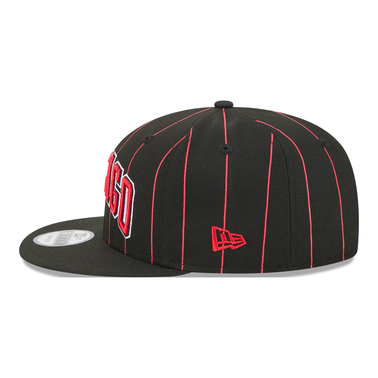 Chicago Bulls New Era 2025 Statement 950 Snapback in Black - Left Side View