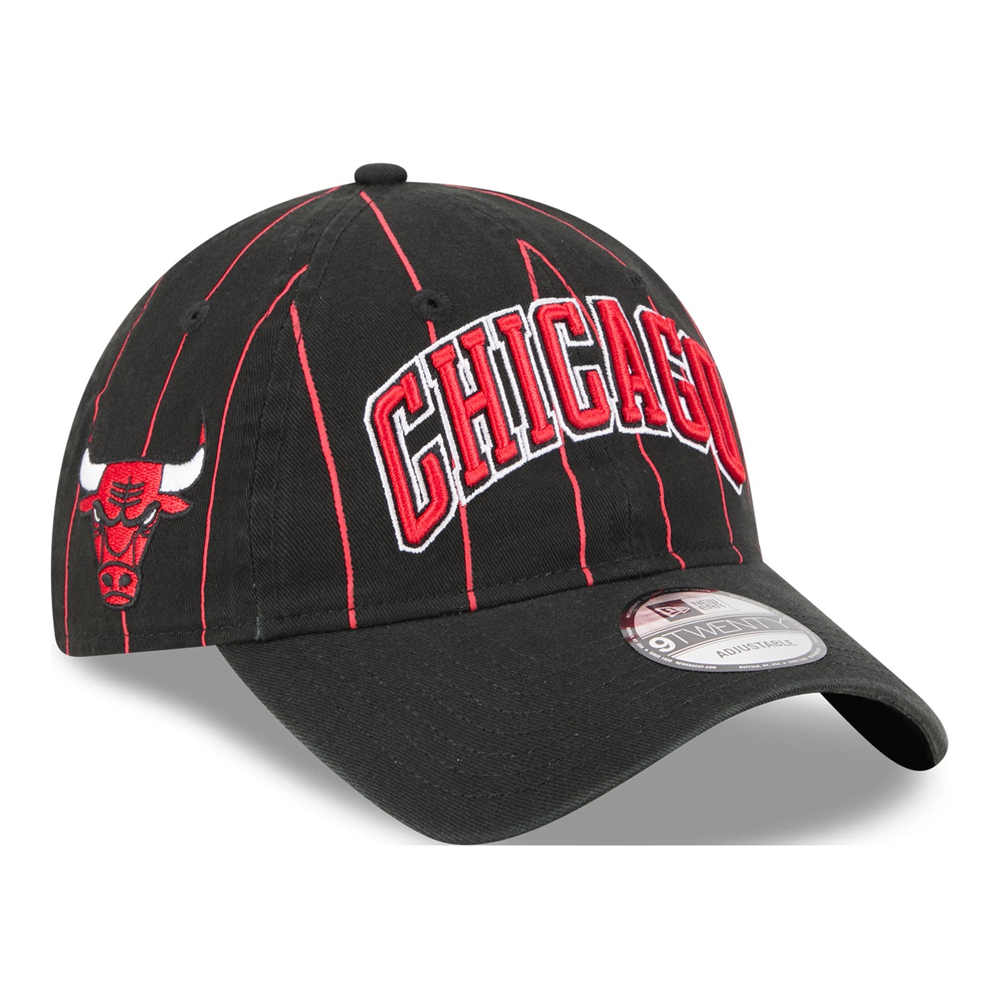 Chicago Bulls New Era 2025 Statement 920 Adjustable Hat in Black - Front Right View