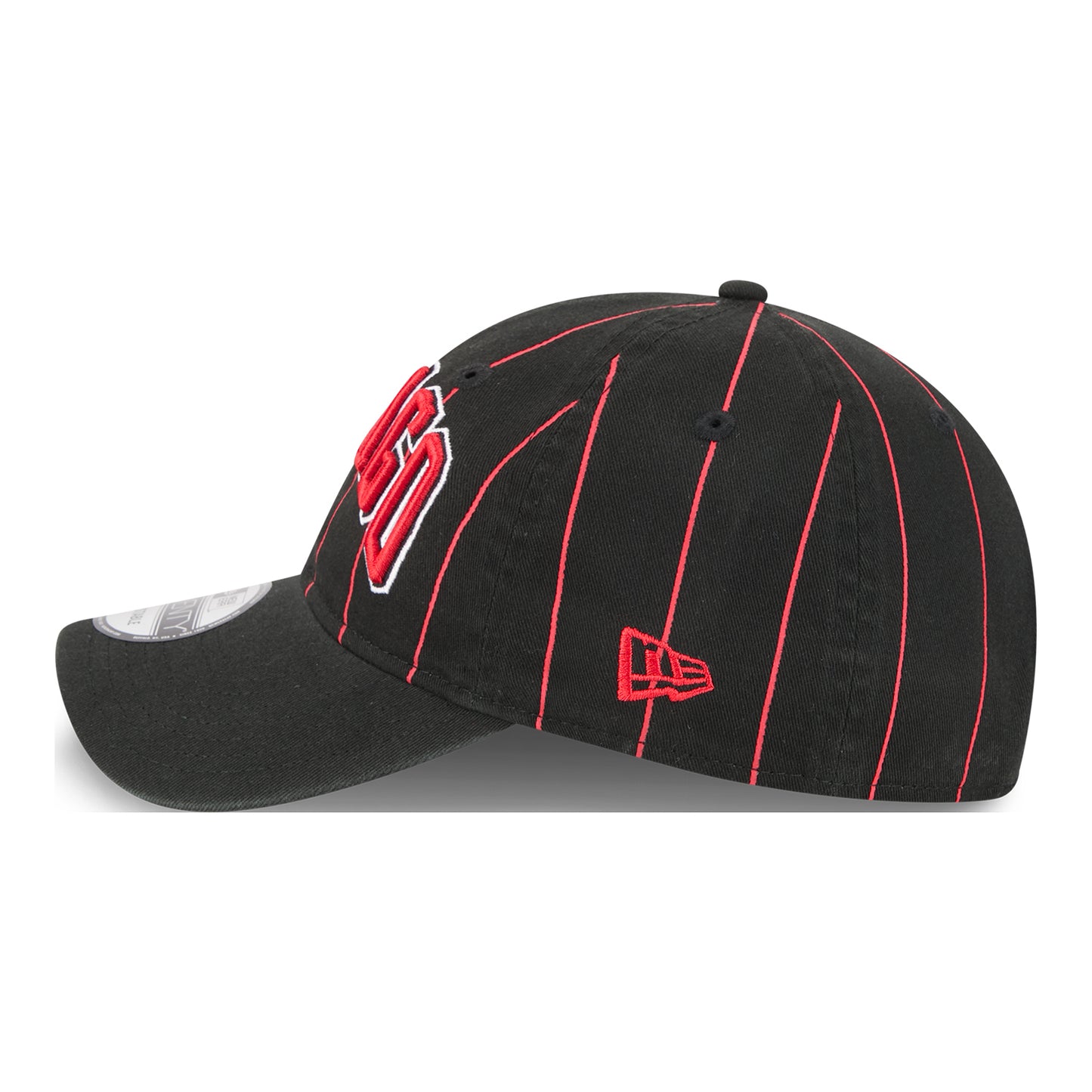 Chicago Bulls New Era 2025 Statement 920 Adjustable Hat in Black - Left side View