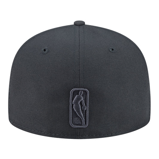 Chicago Bulls New Era Color Pack Tonal Graphite 5950 Fitted Hat in Black - Front View