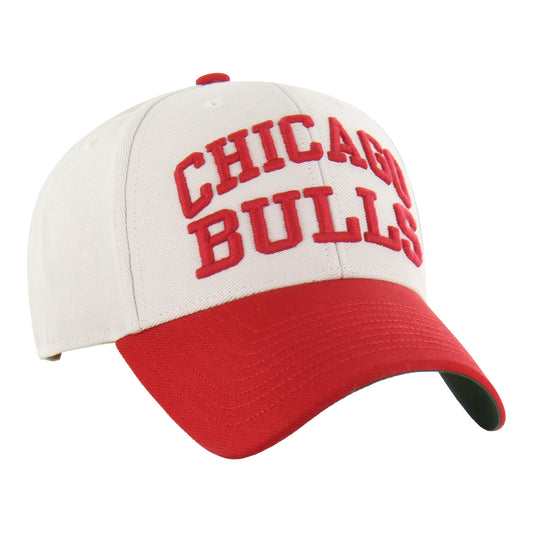 Chicago Bulls 47 Brand Broke Line Loop MVP Hat in White and Red - Front left view