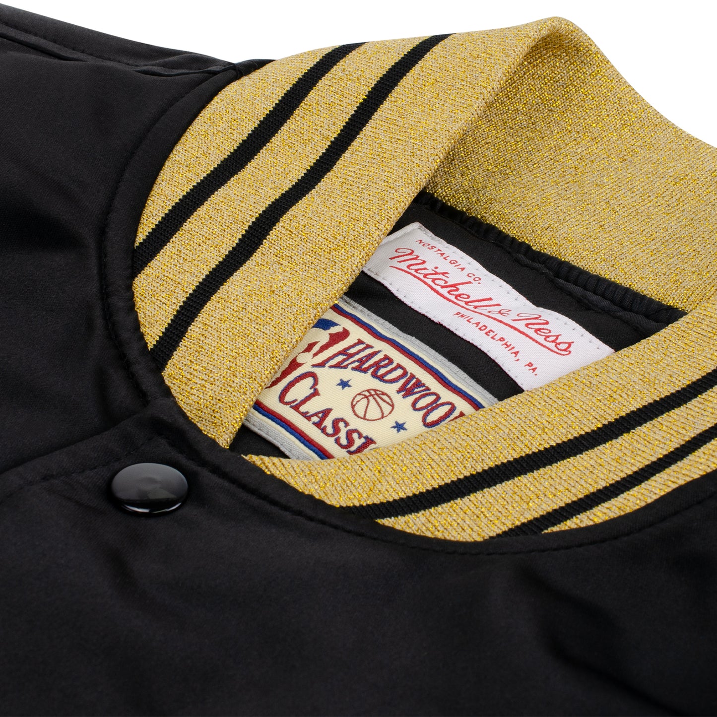 Chicago Bulls Mitchell & Ness MVP Satin Jacket - close up