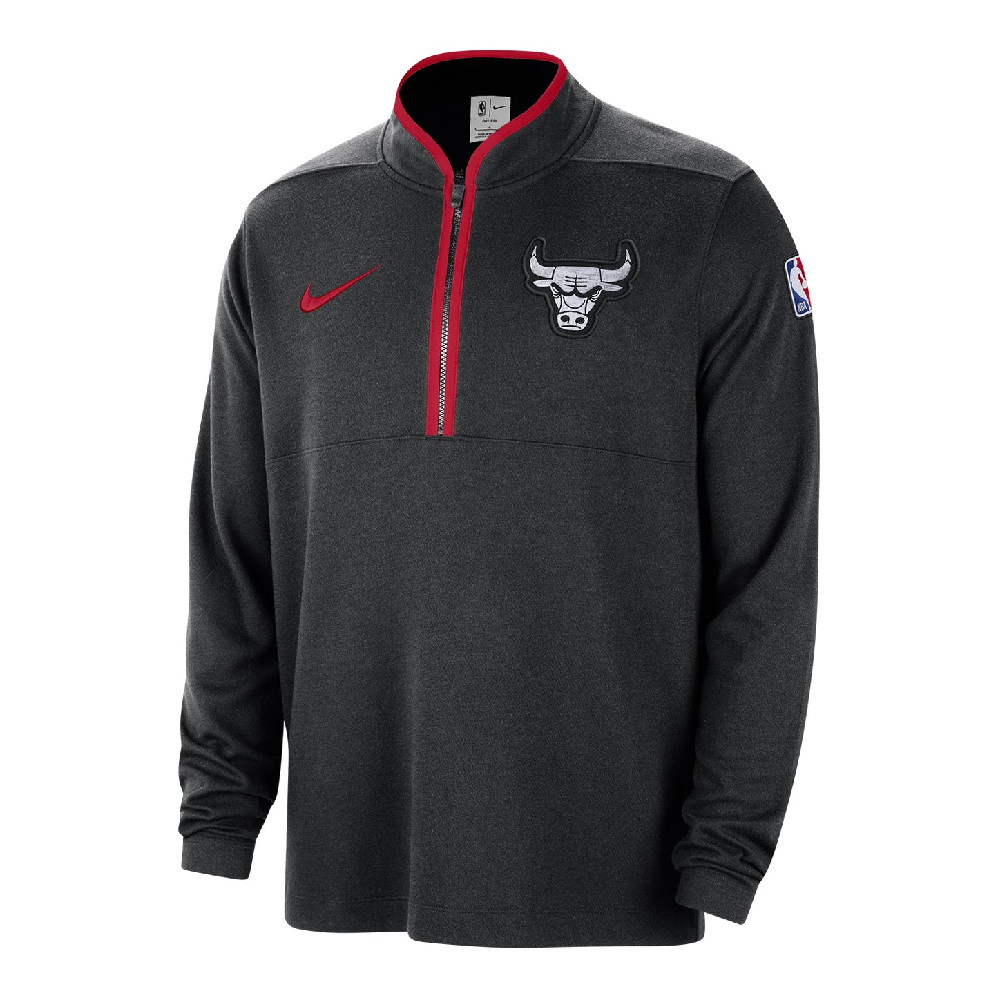 2023-24 CHICAGO BULLS CITY EDITION HALF ZIP DRI-FIT JACKET - front view