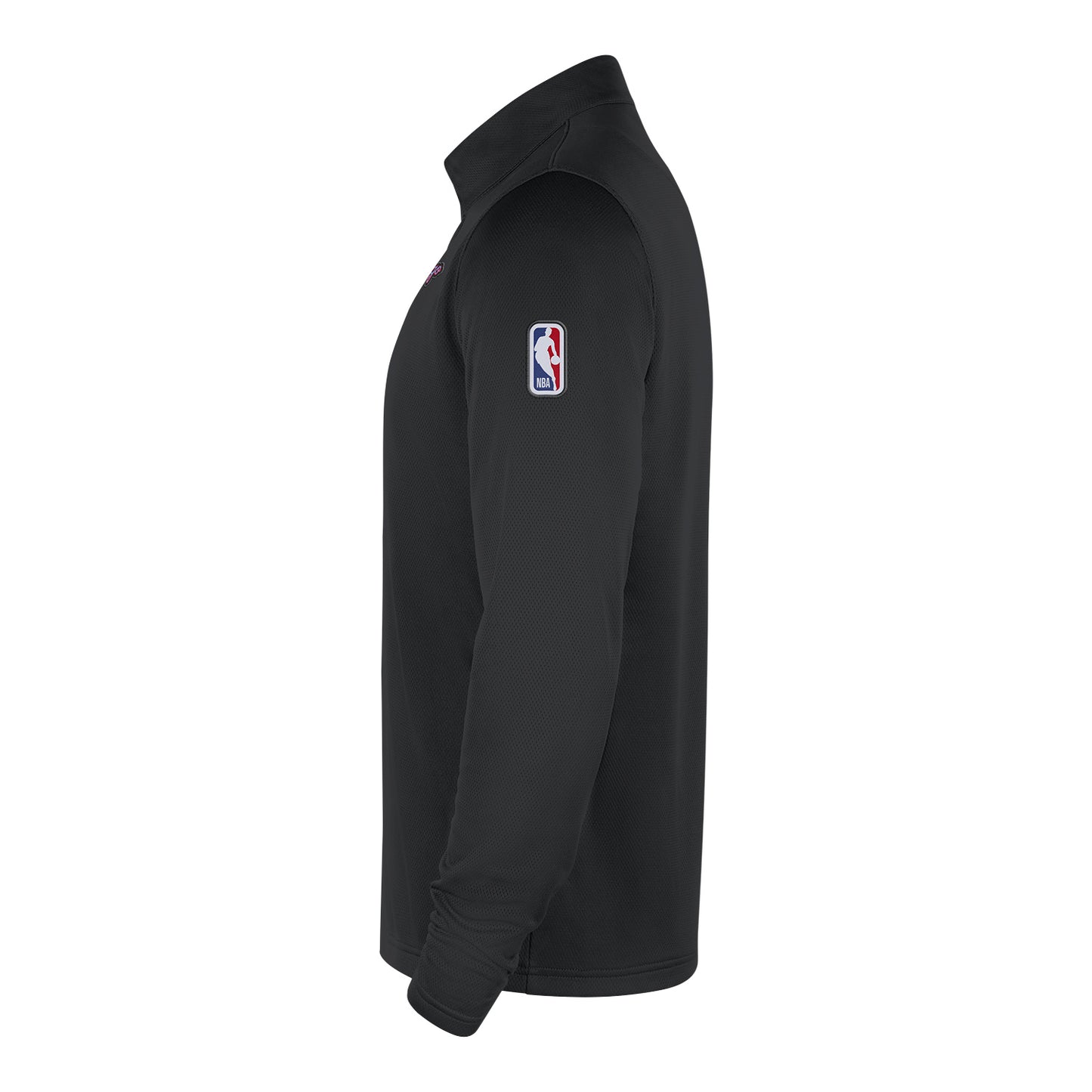 2025-26 City Edition Chicago Bulls Nike Coach's 1/4-Zip Jacket in Black - Side View