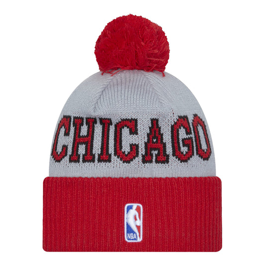 Chicago Bulls Knit New Era Tip Off Hat - front view