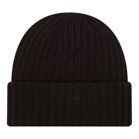 Chicago Bulls New Era Circle Patch Cuffed Beanie In Black - Front View