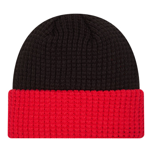 Chicago Bulls New Era Waffle Knit Beanie - Front View