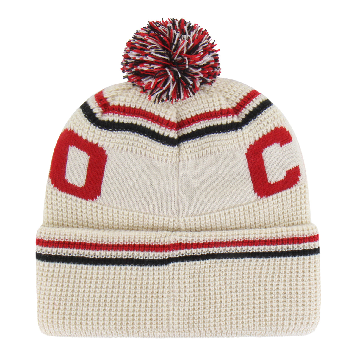 Chicago Bulls 47 Brand Quarttle Cuff Knit in White - Back View