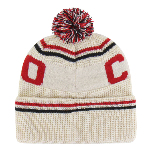 Chicago Bulls 47 Brand Quarttle Cuff Knit in White - Front View