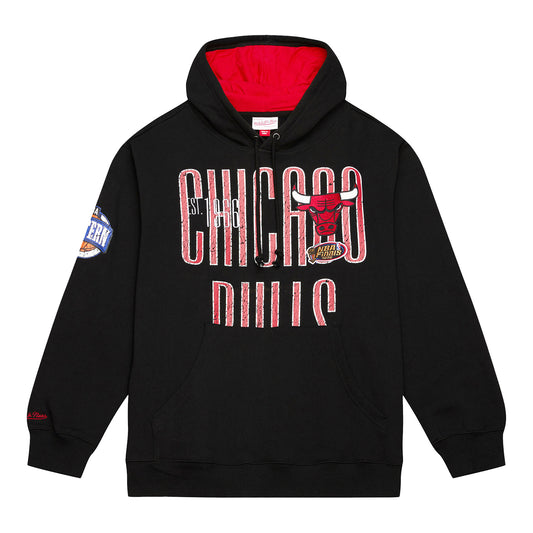 Chicago Bulls Mitchell & Ness Oversized Hooded Sweatshirt in black - front view