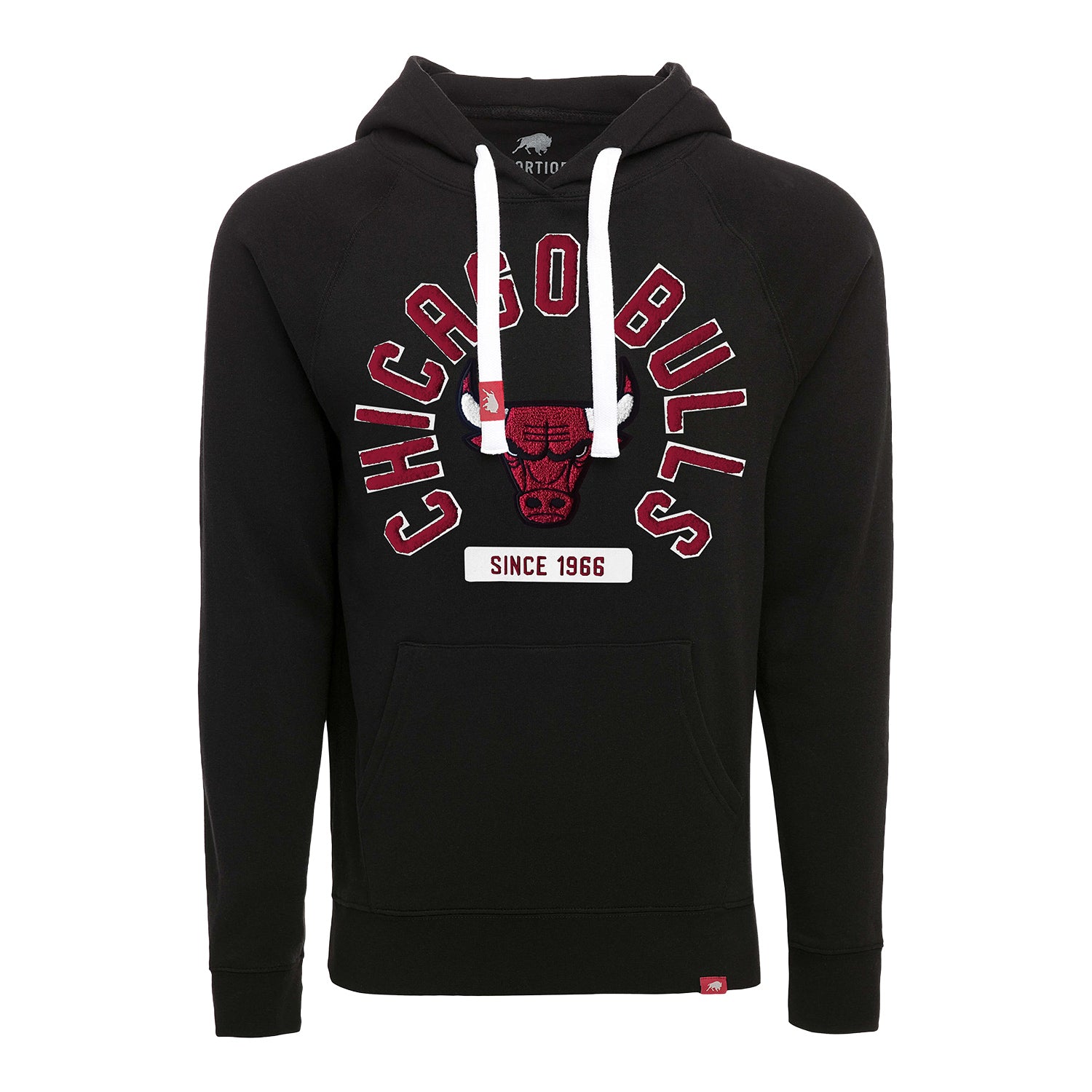 Chicago Bulls Sportiqe Olsen Black Hooded Sweatshirt - front view
