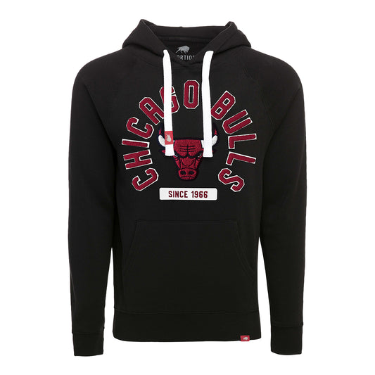 Chicago Bulls Sportiqe Olsen Black Hooded Sweatshirt - front view