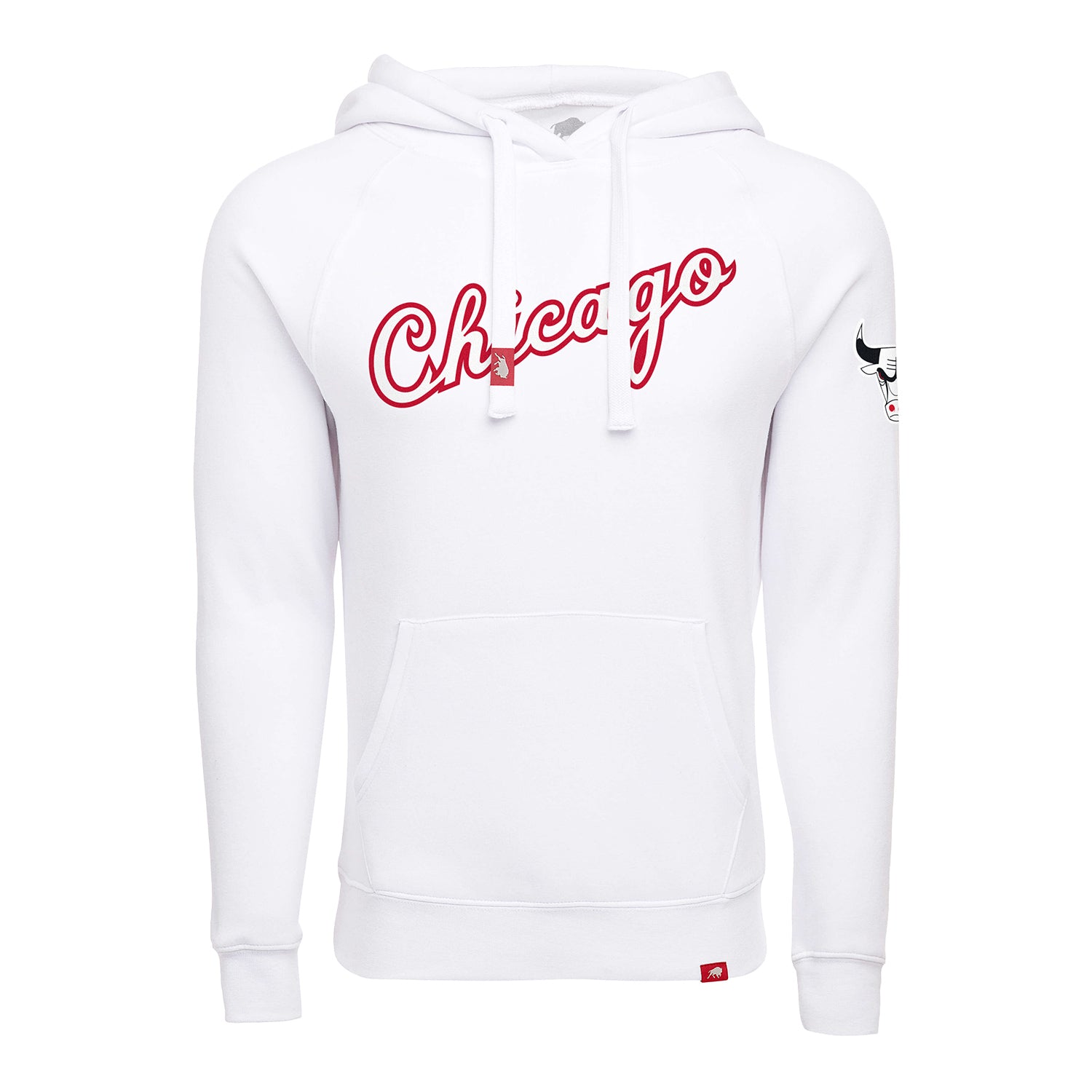 Chicago Bulls Sportiqe Olsen White Hooded Sweatshirt – Official