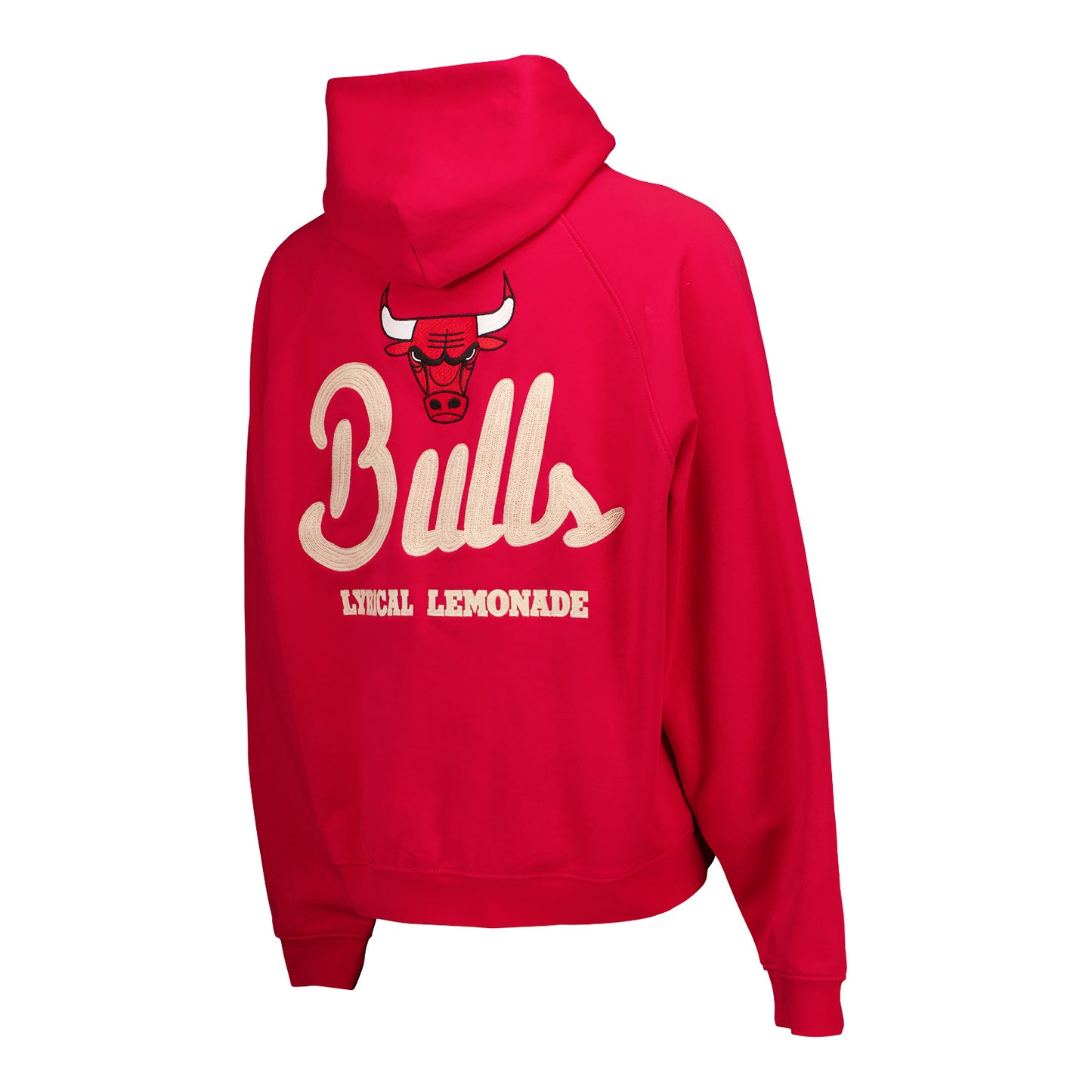 Chicago Bulls x Lyrical Lemonade Red Script Hooded Sweatshirt - back view