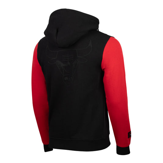 Chicago Bulls 1966 See Red Contrast Sleeve Sweatshirt In Black & Red - Front View