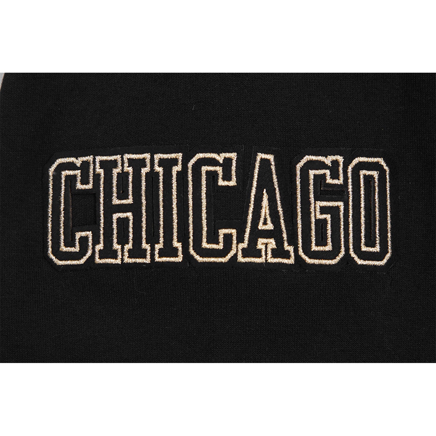 Chicago Bulls Pro Standard Gold Collection Hooded Sweatshirt In Black - Chicago Logo