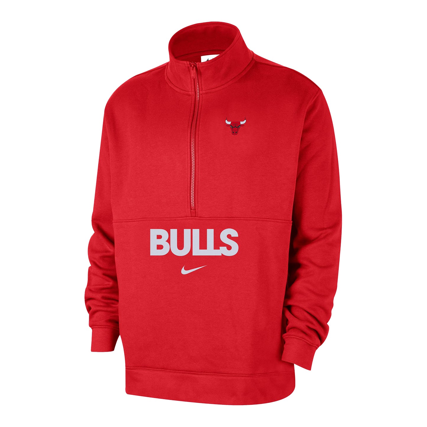 Chicago Bulls Nike Club Courtside Half-Zip - Front Side