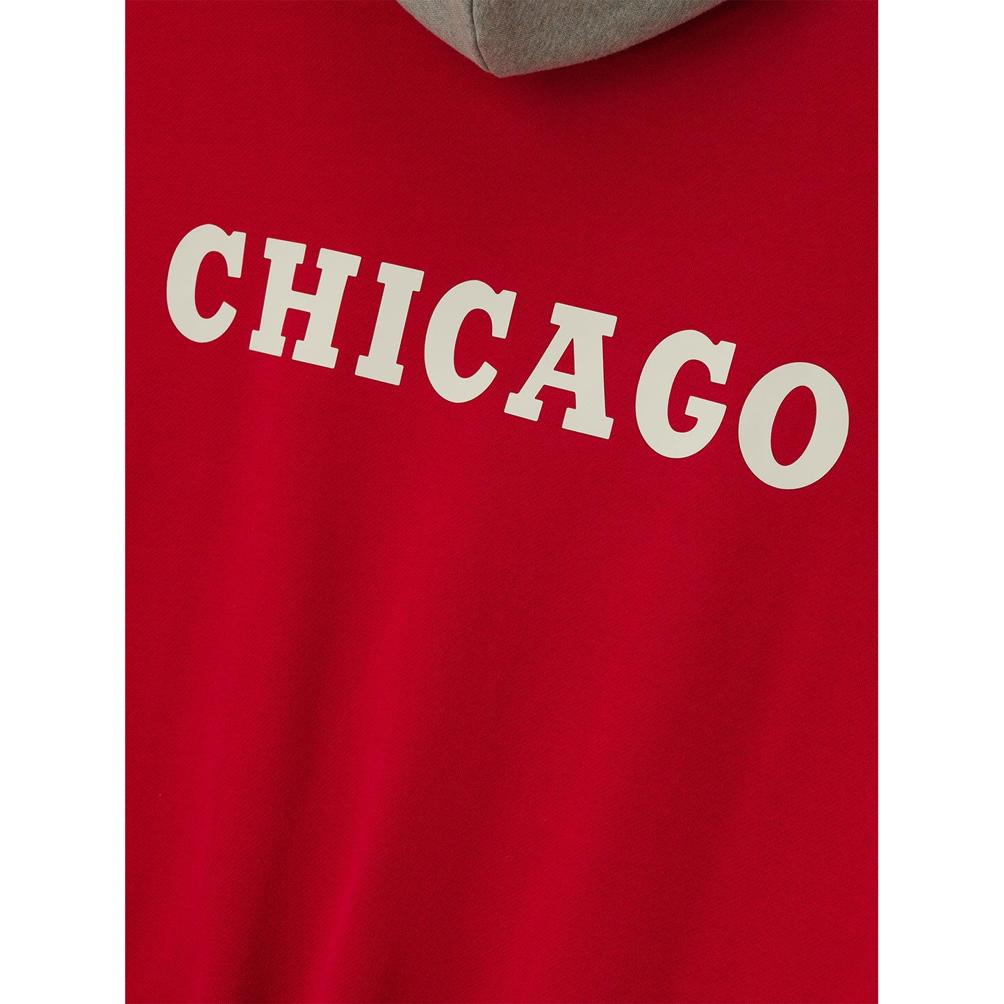 Chicago Bulls Fear of God Essentials Sports Hoodie in Red - Back Detail View