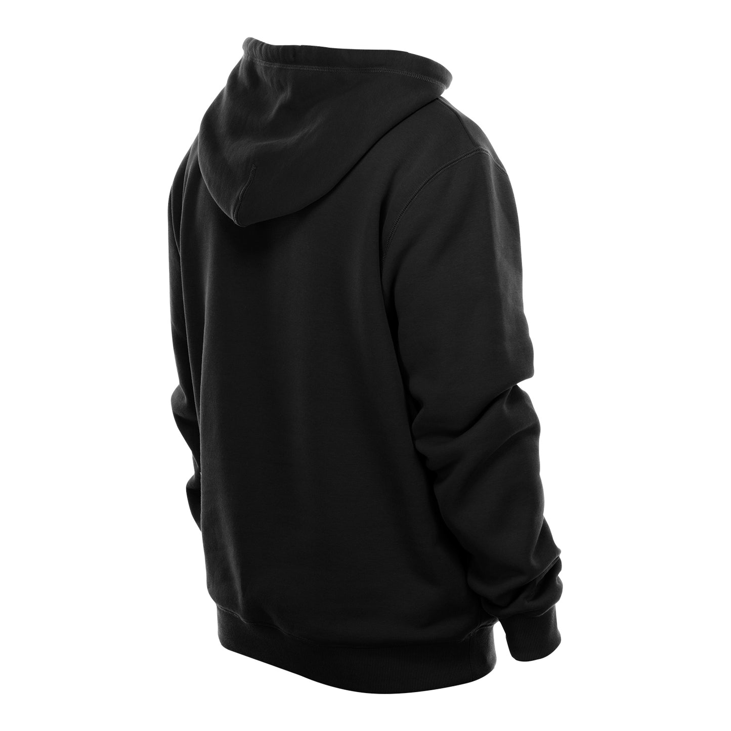 Chicago Bulls New Era Distressed Primary Logo Hooded Sweatshirt in Black - Back View