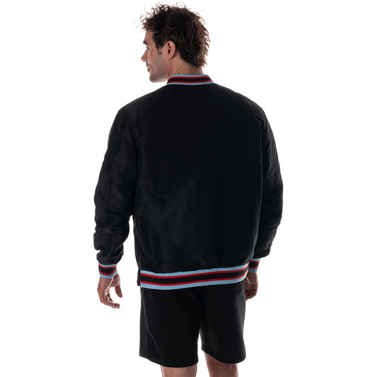 2025-26 City Edition Chicago Bulls 1966 Coach's Windbreaker in Black - Front View