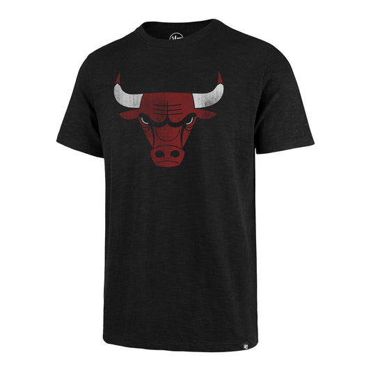 Chicago Bulls 47 Brand Primary Grit Scrum T-Shirt in black - front view