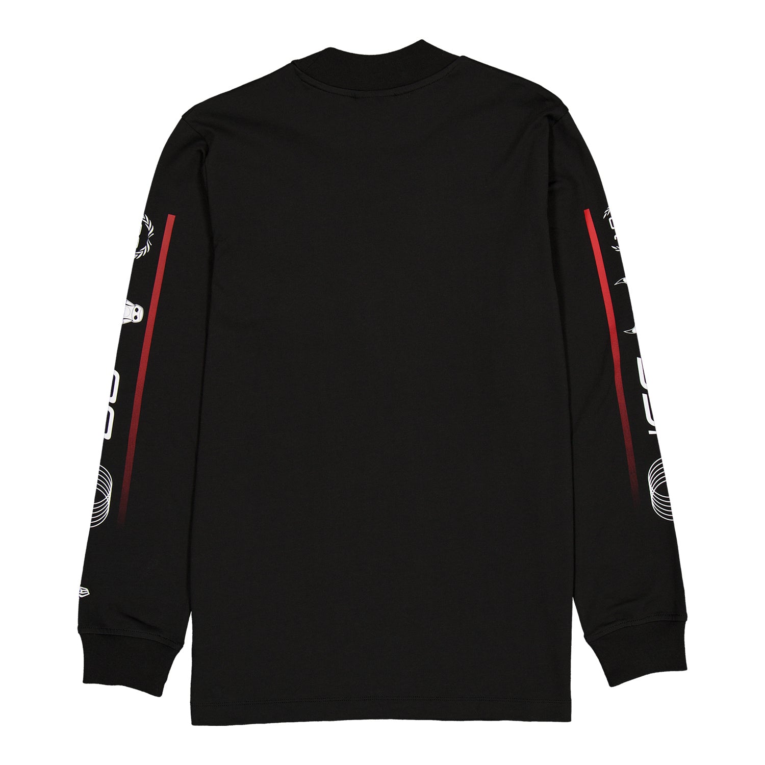 Chicago Bulls New Era Racing Black Long Sleeve T-Shirt - Back View
