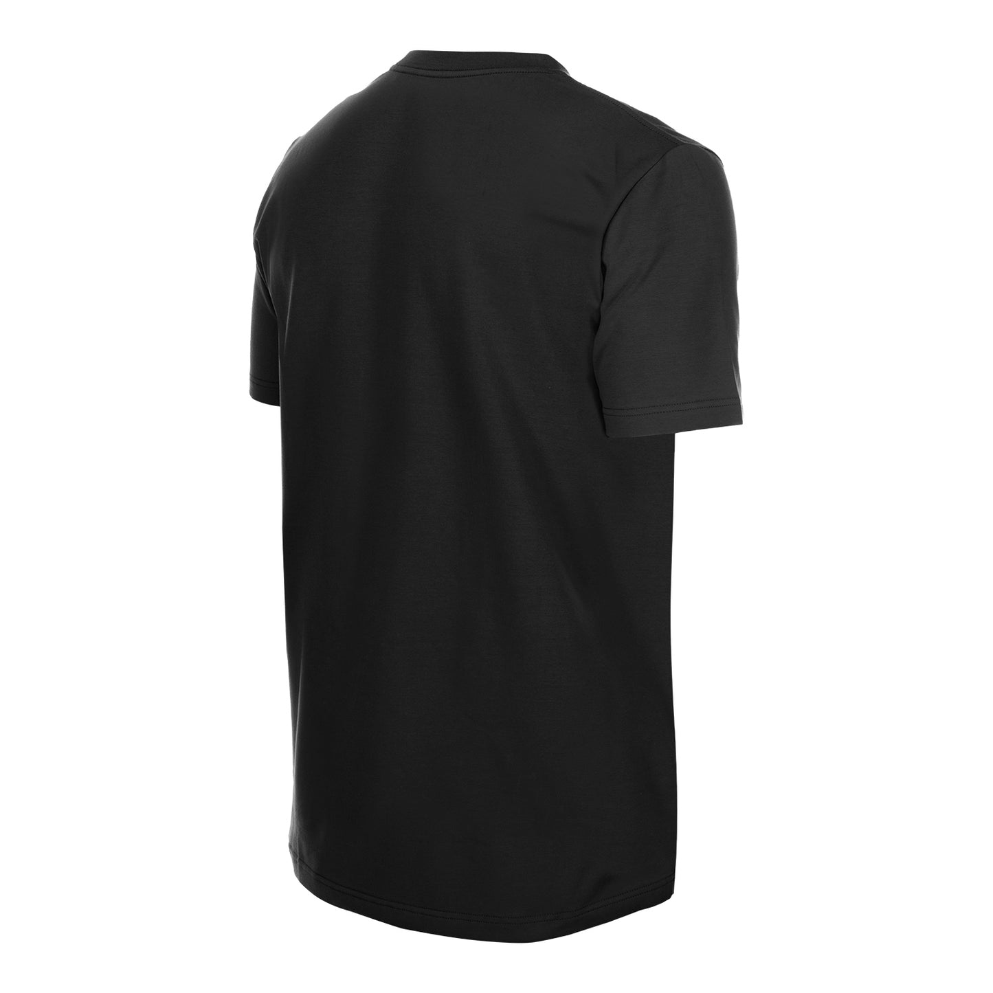 Chicago Bulls New Era Distressed Primary Logo T-Shirt in Black - Back View